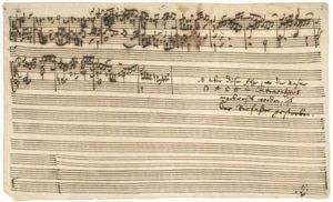 푸가 a 3 Soggetti의 마지막 페이지