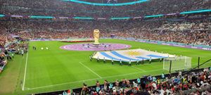 포르투갈 대 우루과이 경기 전의 경기장