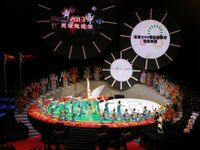 라이브 공연의 예술 무용가들