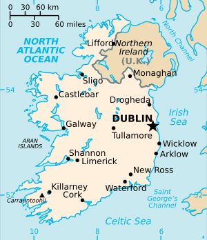 아일랜드 지도