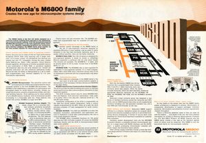 모토로라 M6800 패밀리 마이크로컴퓨터 시스템의 초기 광고