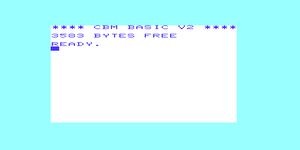 VIC-20의 시작 화면.