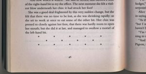 이상한 나라의 앨리스에서 섹션 구분을 나타내는 데 사용된 별표