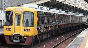 고야산 개창 1200년 기념 래핑 열차 "쿠로코야"