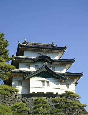 에도성(Edo Castle)의 야구라(yagura), 즉 망루 (일본 도쿄)