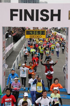 2012년 풀 마라톤 결승선