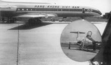 떤선녓 국제공항에 주기된 에어 베트남의 쉬드 카라벨(1961년)