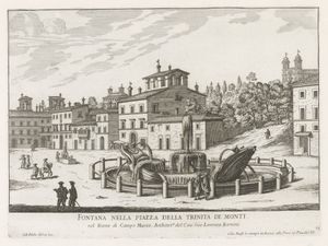 17세기 후반 조반니 바티스타 팔다의 판화에 나타난 계단 건설 이전의 모습