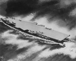 앵글드 데크(사선 비행 갑판)화 이전의 이미지