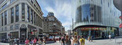 레고 스토어와 M&M's World가 보이는 파노라마