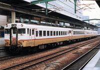 키하 58계・키하 65계 기동차 급행 "유후" 큐슈 급행색(1992년 하카타역)