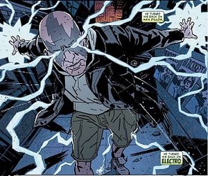 어메이징 스파이더맨 #612에서 일렉트로의 새로운 모습. 폴 아자세타의 그림.