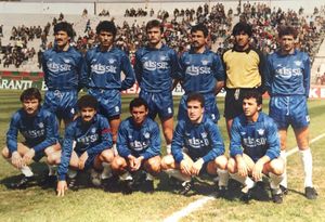 1988년의 아다나 데미르스포르. Zijad Svrakic가 첫 번째로 서 있고, 클럽 출신 Tekin İncebaldır가 오른쪽에서 세 번째로 앉아 있다.