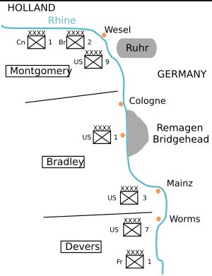 연합군의 1945년 3월 서유럽 배치