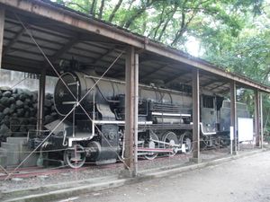 정태 보존되어 있는 국철 9600형 증기 기관차