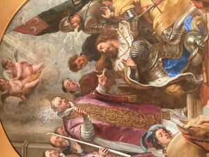 루이빌 스피드 미술관에 있는 아키텐 공작 기욤 10세의 개종 묘사