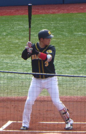 타격 폼（2018년 9월 16일, 요코하마 스타디움에서）