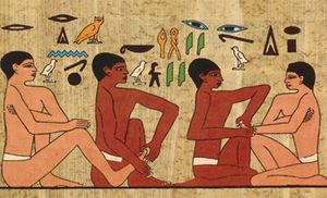 매니큐어를 나타내는 고대 자료