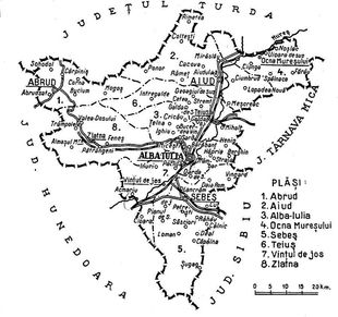 1938년 알바 주 지도.