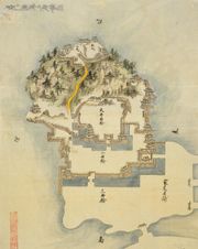하기성 에도 시대 지도