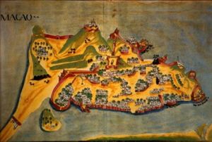 1639년 마카오 반도의 지도