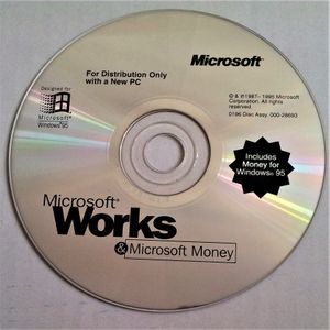 마이크로소프트 웍스 4.0과 마이크로소프트 머니 95의 설치 디스크