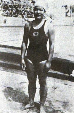 1932년 로스앤젤레스 올림픽 당시 마에하타 히데코