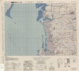 푸쯔(Bokushi)와 주변 지역 지도(1944)