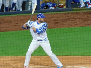 삼성 라이온즈에서 타격하는 러프(2018년 6월)