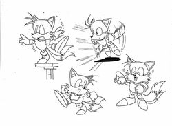 야스시 야마구치(Yasushi Yamaguchi)의 마일즈 "테일즈" 프라우어 라인 아트