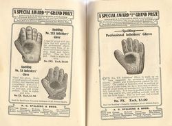A.G. Spalding & Bros.의 내야수 글러브 광고, 1905