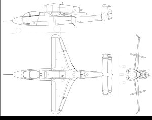 하인켈 He 162의 3면도