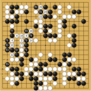 오청원(백) 대 사카타 에이오(흑) 최종국