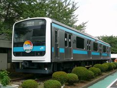 도쿄 종합 차량센터 정문 부근에 보존된쿠하 209-901