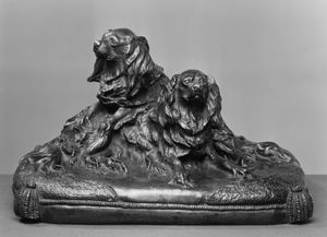 프랑스 조각가 앙투안 루이 바리에의 19세기 금속 문진