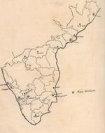 1936년 마드라스 관구의 쌀 생산 지역 지도