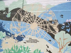 뉴욕 수족관 남쪽에 그려진 원더 휠