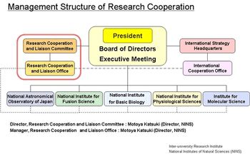 자연과학연구기구의 조직 흐름도