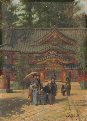 하라다 나오지로(1863-1899)의 우에노 동조궁 참배