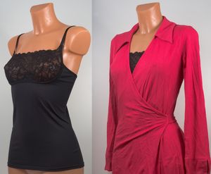 내장형 유방 지지대가 있는 브라 셔츠(왼쪽), 2015년