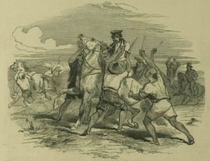 주앙 마리아 페레이라 도 아마랄 총독 암살, 일러스트레이티드 런던 뉴스, 1849년 11월 10일.