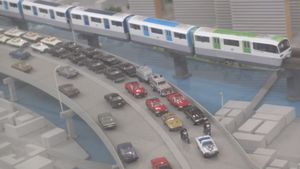 북쪽 출구 개찰구에 설치된 도쿄 모노레일 디오라마