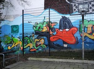 벽화 속 대피 덕, 독일 구스타프-코펠 공원