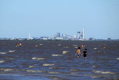 아르헨티나 측에서 바라본 보토니아 펄프 공장