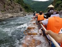 기타야마 강 관광 뗏목 내려오기. 2019년 8월 11일 촬영.