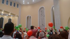 2017년 크리스마스에 개축 후, 파울리니아 시의 어머니 교회의 내부 모습