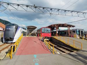 가와구치코 역 승강장