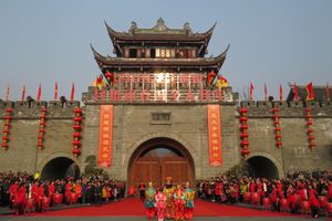 2018년 춘절의 두장옌 시의 쉬안화 문