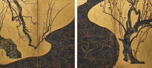 홍백매도 병풍 (MOA 미술관)