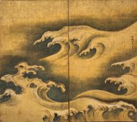 파도도 병풍 (메트로폴리탄 미술관)